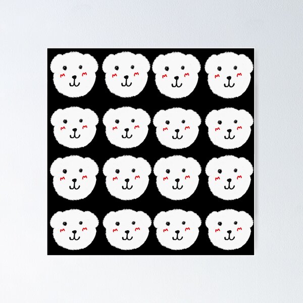 Item preview, Fluffy Bear Grid  designed and sold by PlatwoArtshop.