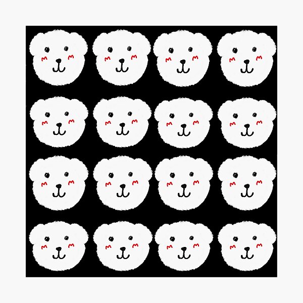 Item preview, Fluffy Bear Grid designed and sold by PlatwoArtshop.