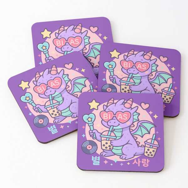 Item preview, Kawaii K-Pop Boba Dragon – Pastel Bias Fan Art designed and sold by The Wonder cabinet.