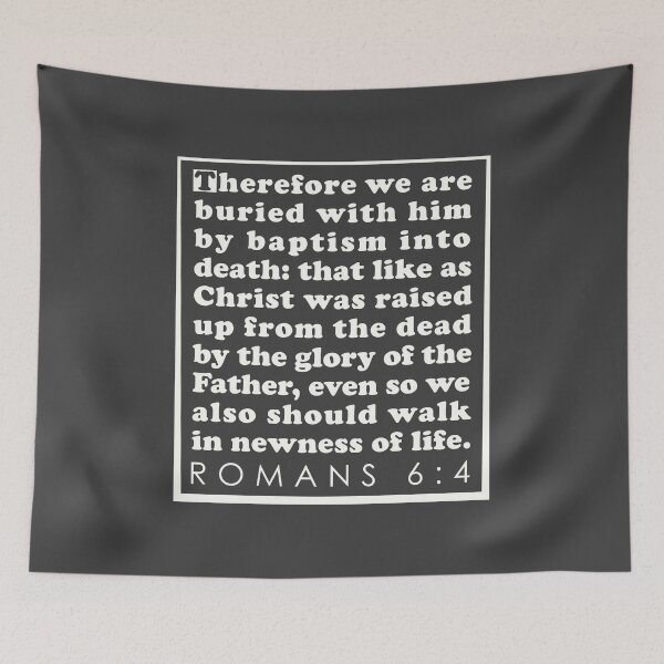 Item preview, Christian Baptism Bible Verse, KJV Scripture, Romans 6:4, Buried With Him by Baptism designed and sold by Angela Dow.