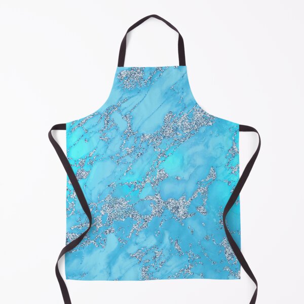 Item preview, Azure Blue Faux Marble With Silver-Colored Veins designed and sold by DEC02.