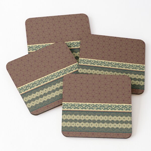 Item preview, Kiku and Kikkou Mix Pattern designed and sold by urrin DESIGN.