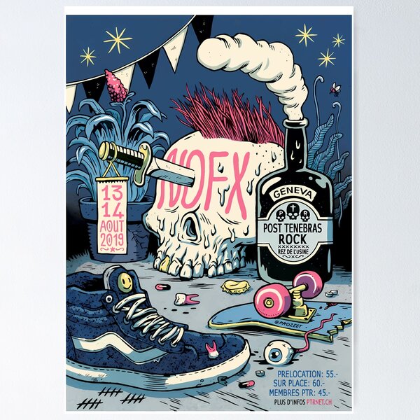 送料無料【新品未使用】NOFX 公式 ラストライブ　ポスター　3枚セット　ラスト Nofx Final Tour Posters for Sale | Redbubble
