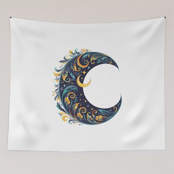Item preview, Cosmic Moon & Stars designed and sold by egyptiano.