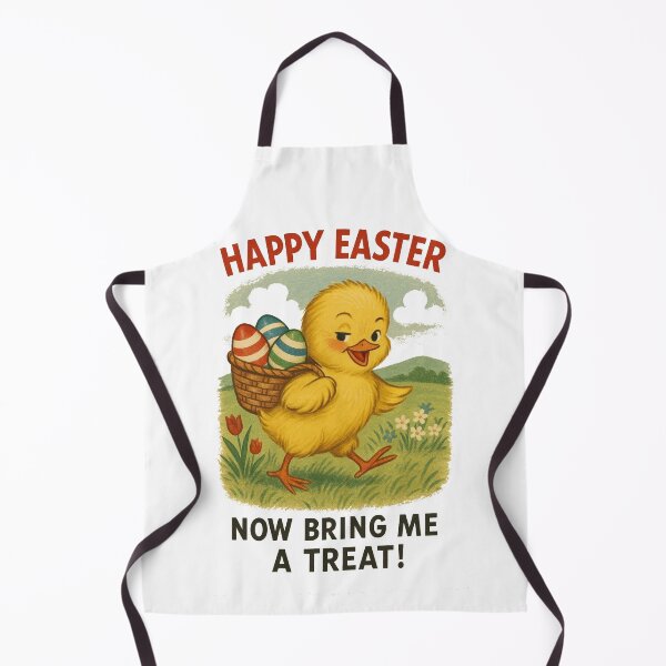 Item preview,  Vintage Easter Chick "Happy Easter Now Bring Me A Treat" - Retro Holiday Card designed and sold by freackly.