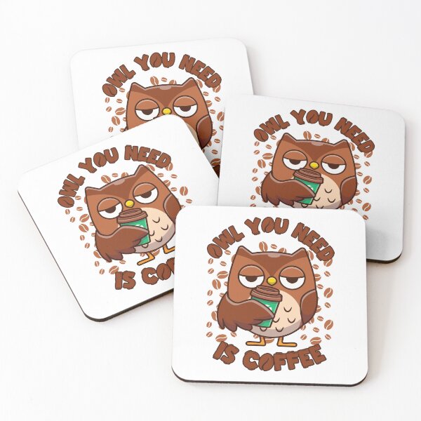 Item preview, Owl You Need Is Coffee – Punny Morning Owl Design designed and sold by Ink on Thread.