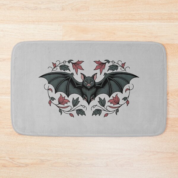 Item preview, Decorative Vintage Bat and Floral Art designed and sold by BirdsnStuff.