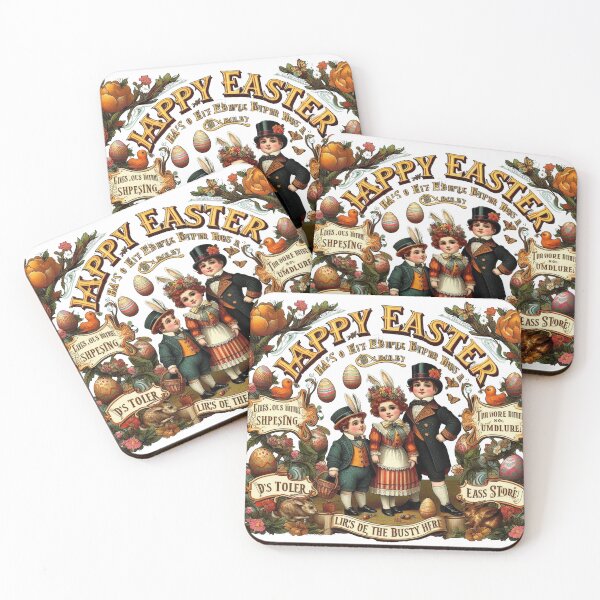 Item preview, Vintage Victorian Easter Greeting Card with Children in Period Costumes designed and sold by freackly.
