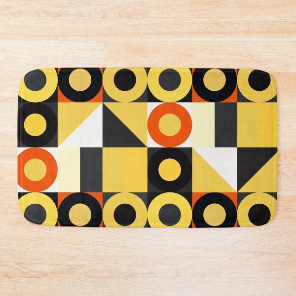 Item preview, Yellow, Orange, White And Black Geometric Abstract Designs designed and sold by DEC02.