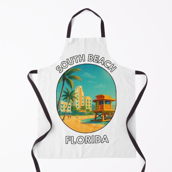 Item preview, Miami South Beach Art Deco Skyline – Tropical Travel Poster designed and sold by inkNext.