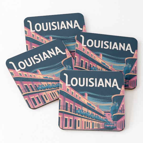 Item preview, Louisiana: Vintage-Style Travel Poster Charm designed and sold by LSVart.
