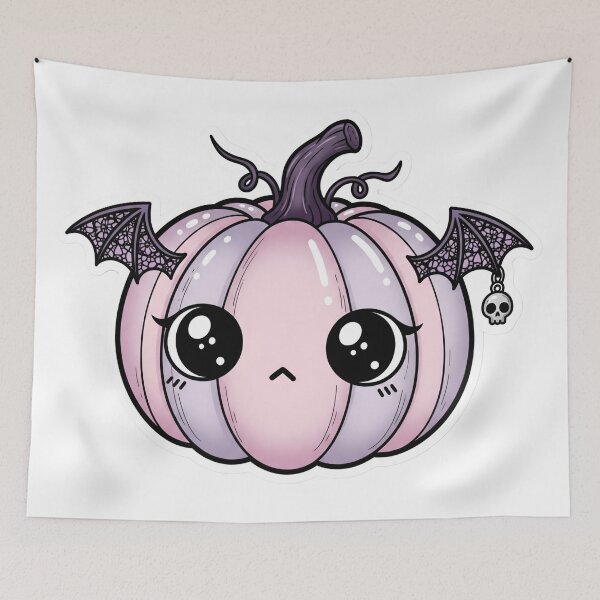 Item preview, Kawaii Pastel Goth Pumpkin Sticker designed and sold by StickyGuys.