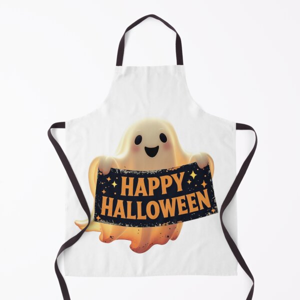 Item preview, Ghostly Halloween Greetings – Retro Card Style designed and sold by Almond Paper Co. .