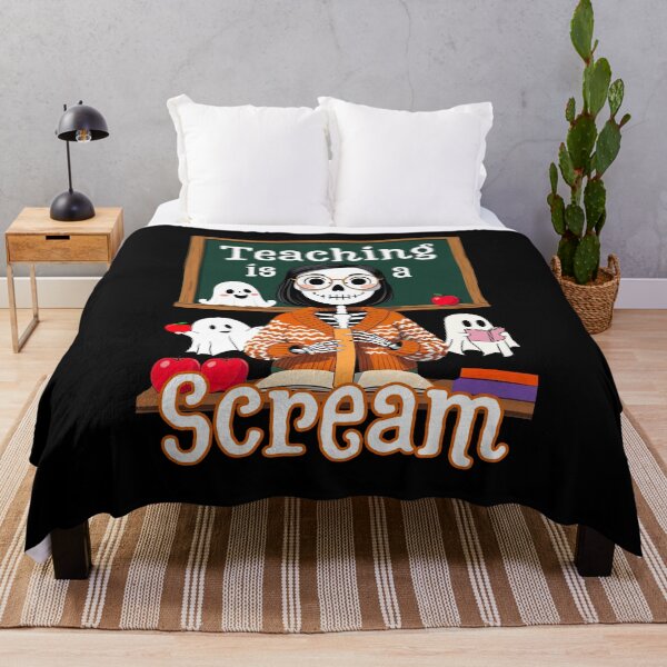 Item preview, Teaching Is a Scream Halloween Teacher Skeleton Classroom designed and sold by Sasikharn.
