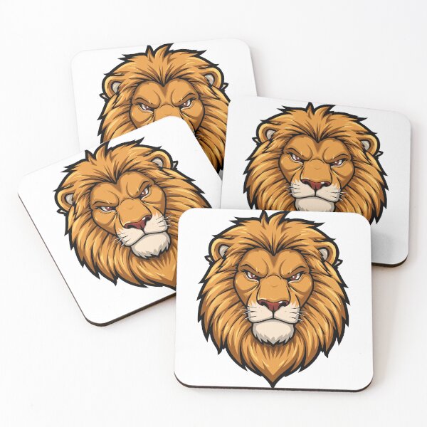 Item preview, Fierce Lion Head Mascot Logo – Vector Illustration designed and sold by Royalsticker.