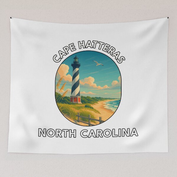 Item preview, Cape Hatteras National Seashore Poster – Outer Banks North Carolina Travel Art designed and sold by inkNext.