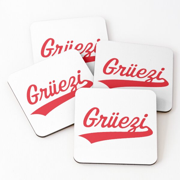 Item preview, Grüezi Lettering (Greeting In Switzerland / Red) designed and sold by MrFaulbaum.