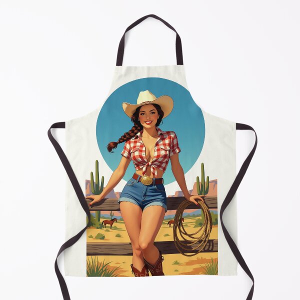 Item preview, Vintage Cowgirl Pinup – Western Rodeo Charm designed and sold by Lightning-Lace.