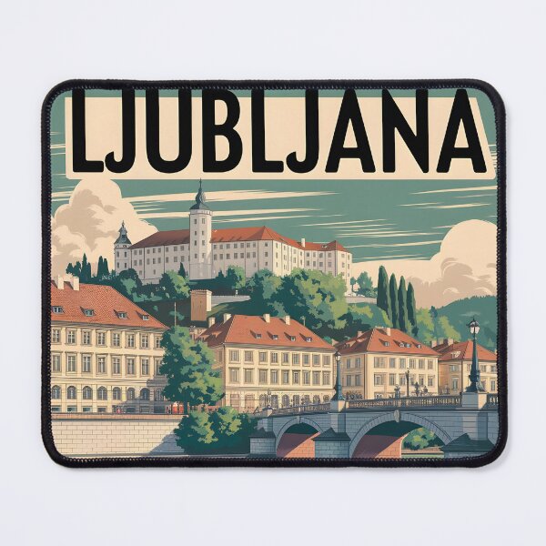 Item preview, Ljubljana: Classic European Travel Poster designed and sold by LSVart.