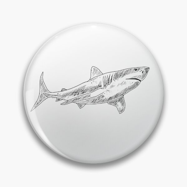 Item preview, Minimalist Shark Outline T-Shirt designed and sold by InfiniteSticker.