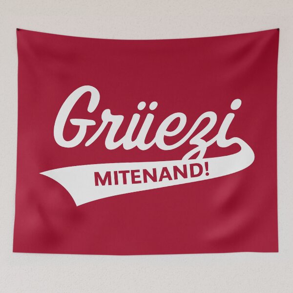 Item preview, Grüezi Mitenand! (Greeting In Switzerland / White) designed and sold by MrFaulbaum.