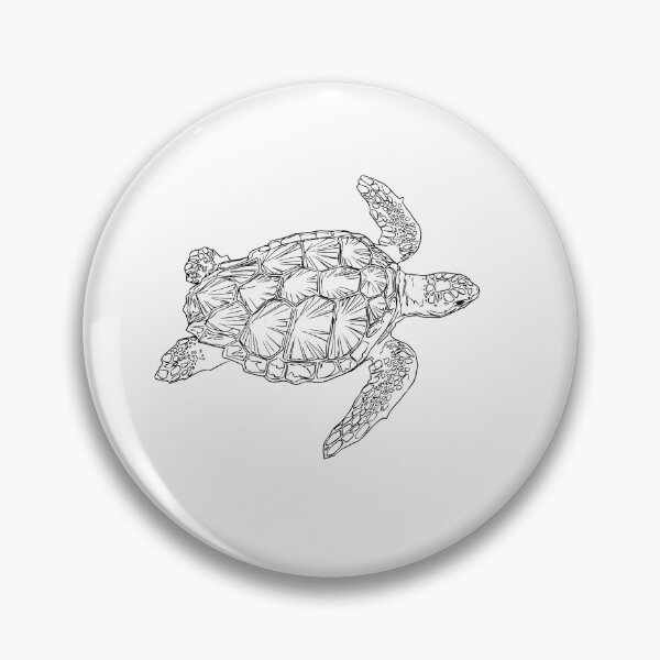 Item preview, Minimalist Sea Turtle Outline designed and sold by InfiniteSticker.