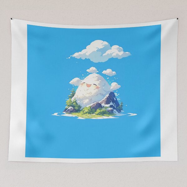 Item preview, Happy Cartoon Mountain with Snowcap designed and sold by Christian Weiss.