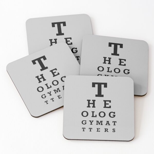 Item preview, THEOLOGY MATTERS - Eye Chart - Christian Bible Study - Black Letters designed and sold by Glory After Tears.