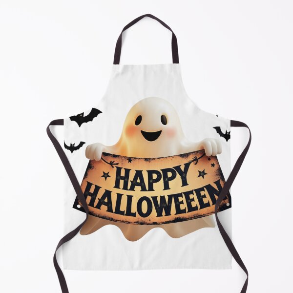 Item preview, Ghostly Halloween Greetings – Retro Card Style designed and sold by Almond Paper Co. .