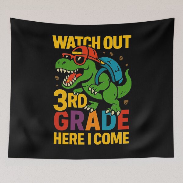 Item preview, 3rd Grade Dinosaur Back to School designed and sold by SpeakingPrint2.