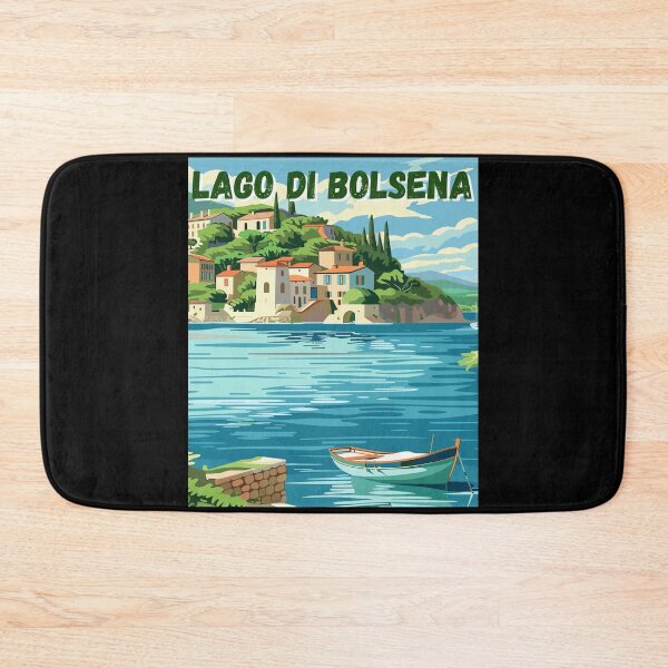 Item preview, Lago Di Bolsena in Latium, Italy, Vintage Art Travel Landscape designed and sold by MaateoDesign.