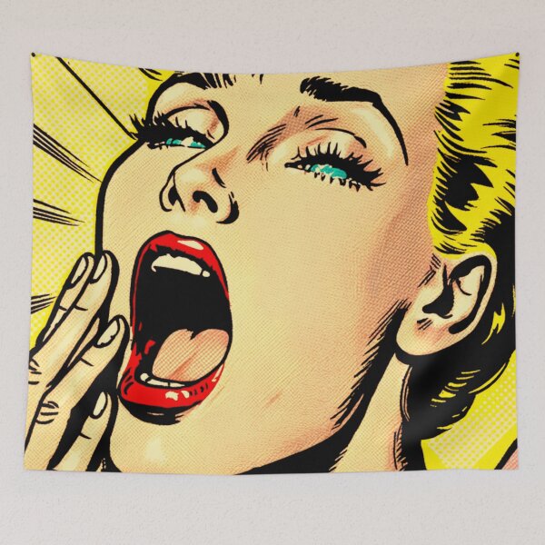 Item preview, 1960s Female Portrait AI Parody Pop Art ECSTASY designed and sold by NickWhittleArt.