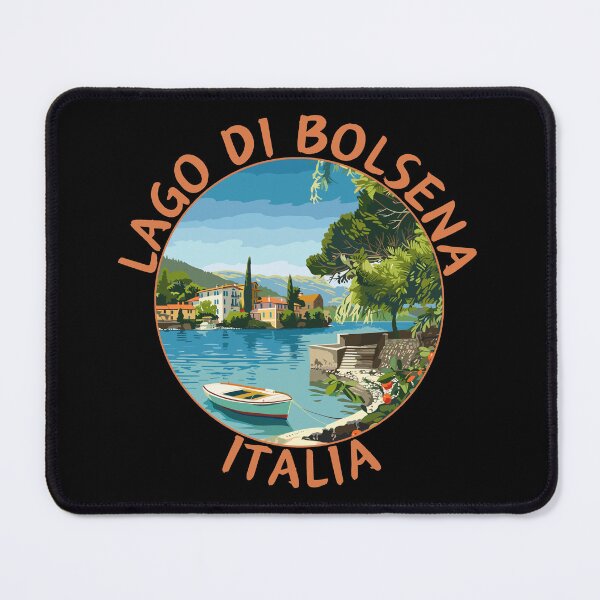Item preview, Lago Di Bolsena in Italy Retro Travel Art Circle Emblem designed and sold by MaateoDesign.