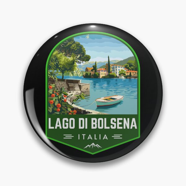 Artikelvorschau, Lago Di Bolsena in Latium, Italien Vintage Reisekunstabzeichen entworfen und verkauft von MaateoDesign.