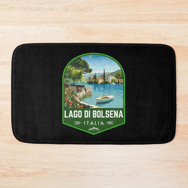 Item preview, Lago Di Bolsena in Latium, Italy Vintage Travel Art Badge designed and sold by MaateoDesign.