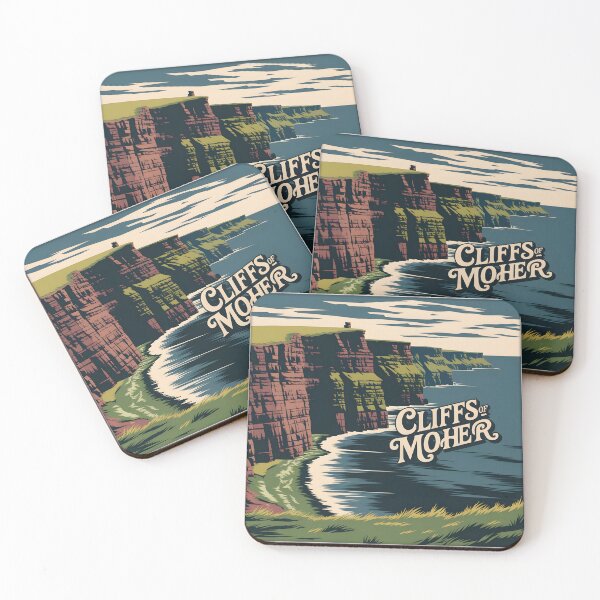 Item preview, Cliffs of Moher: Vintage European Travel Poster designed and sold by LSVart.