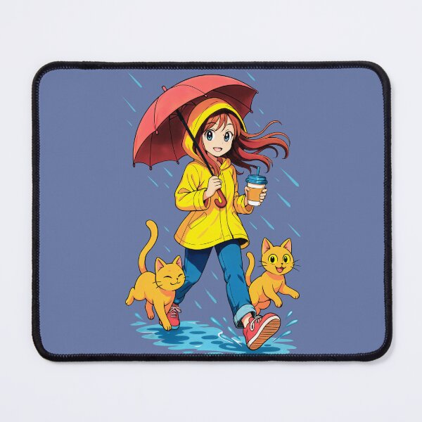 Item preview, Rainy Walk with Kittens designed and sold by Tiny-roar-studio.
