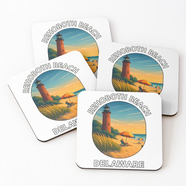 Item preview, Rehoboth Beach Delaware Travel Poster – Coastal Wall Art & Stickers designed and sold by inkNext.
