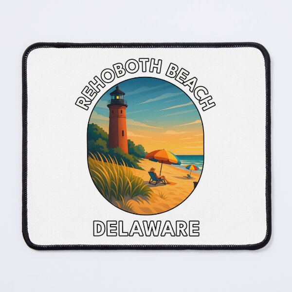 Item preview, Rehoboth Beach Delaware Travel Poster – Coastal Wall Art & Stickers designed and sold by inkNext.
