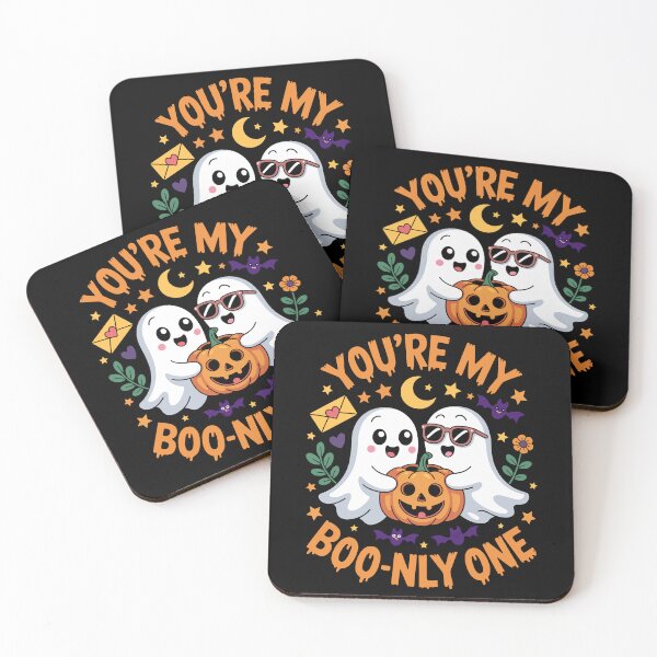 Item preview, You're My Boo-nly One Cute Ghosts Halloween Couple Design designed and sold by Serbin.