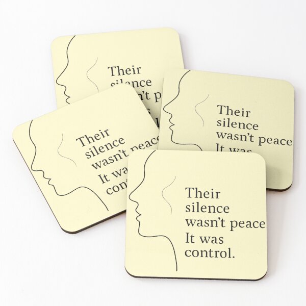 Item preview, Their Silence Wasn’t Peace – Minimalist Abuse Awareness Quote Art designed and sold by Quiet Power Co..