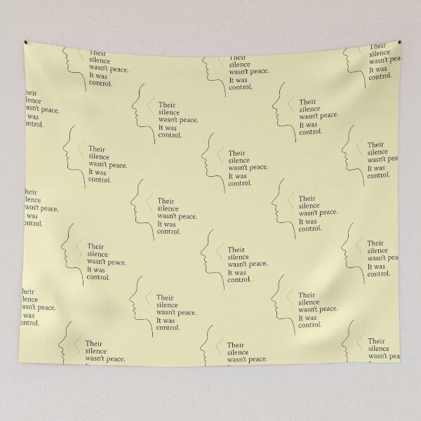 Item preview, Their Silence Wasn’t Peace – Minimalist Abuse Awareness Quote Art designed and sold by Quiet Power Co..