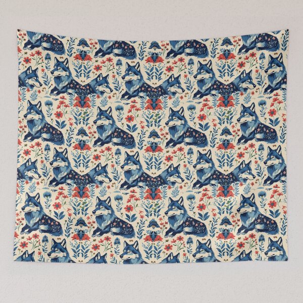 Item preview, Cottage Core Wolf Pattern designed and sold by PatronesKawai.