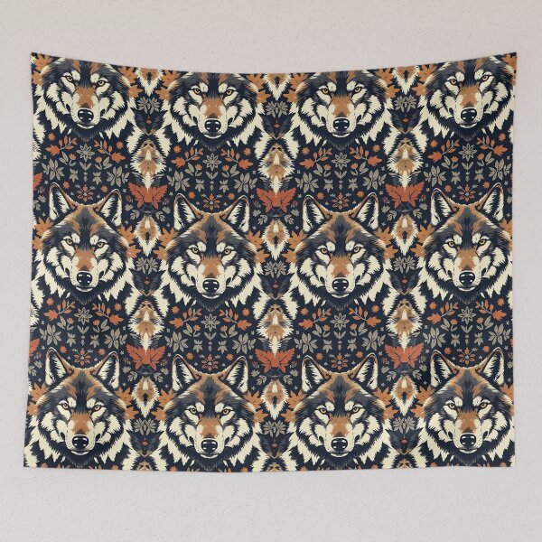 Item preview, Cottage Core Wolf Pattern designed and sold by PatronesKawai.