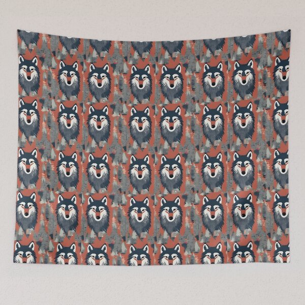 Item preview, Cottage Core Wolf Pattern designed and sold by PatronesKawai.