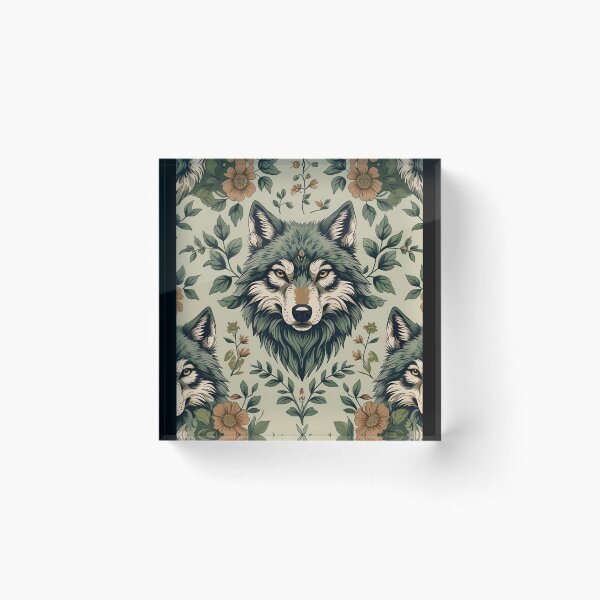 Item preview, Cottage Core Wolf Pattern designed and sold by PatronesKawai.