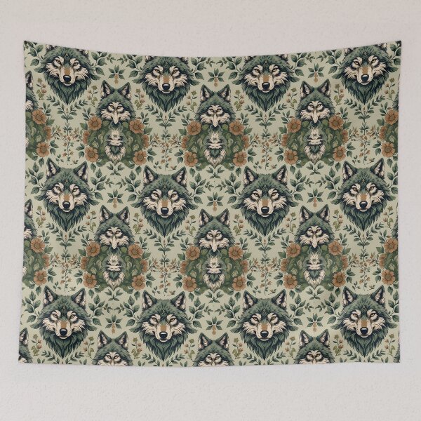 Item preview, Cottage Core Wolf Pattern designed and sold by PatronesKawai.