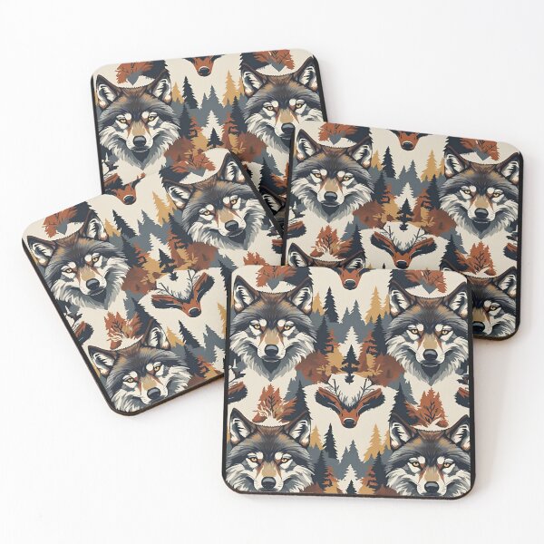 Item preview, Cottage Core Wolf Pattern designed and sold by PatronesKawai.