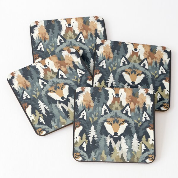 Item preview, Cottage Core Wolf Pattern designed and sold by PatronesKawai.