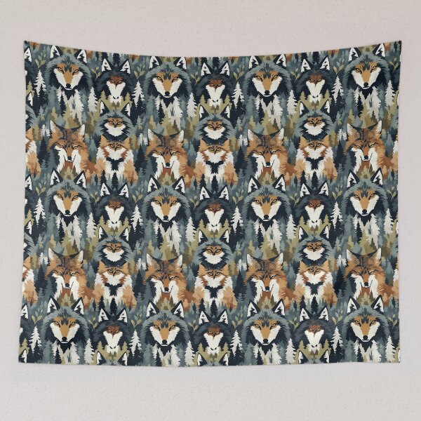 Item preview, Cottage Core Wolf Pattern designed and sold by PatronesKawai.